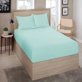 Lençol Avulso Solteiro Com Elástico Premium 180 Fios Verde Doce Lençol Avulso Solteiro Com Elástico Premium 180 Fios Verde Doce