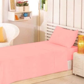Lençol Avulso Solteiro Com Elástico Premium Plus Salmão Lençol Avulso Solteiro Com Elástico Premium Plus Salmão
