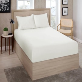 Lençol Avulso Solteiro King Com Elástico Premium 180 Fios Bege Claro Lençol Avulso Solteiro King Com Elástico Premium 180 Fios Bege Claro