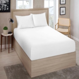 Lençol Avulso Solteiro King Com Elástico Premium 180 Fios Branco Lençol Avulso Solteiro King Com Elástico Premium 180 Fios Branco