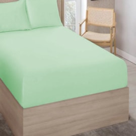 Lençol Avulso Solteiro King Com Elástico Premium 180 Fios Verde Claro Lençol Avulso Solteiro King Com Elástico Premium 180 Fios Verde Claro