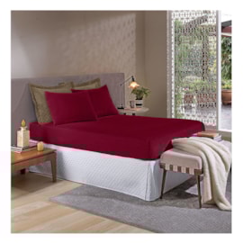 Lençol de Plush com elástico Queen Hedrons Malbec Lençol de Plush com elástico Queen Hedrons Malbec