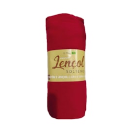 Lençol Solteiro com Elastico Malha SBX Vermelho Lençol Solteiro com Elastico Malha SBX Vermelho