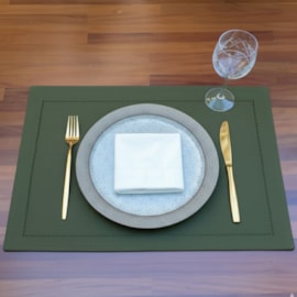 Lugar Americano Argivai Glamour Musgo 35cm x 50cm 2 Peças