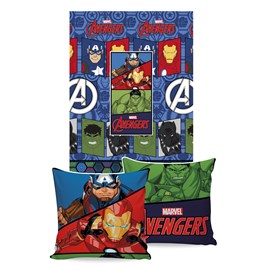 Manta Almofada Avengers Jolitex Ternille Manta Almofada Avengers Jolitex Ternille