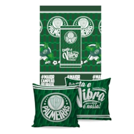Manta Almofada Time Palmeiras Jolitex Ternille Manta Almofada Time Palmeiras Jolitex Ternille