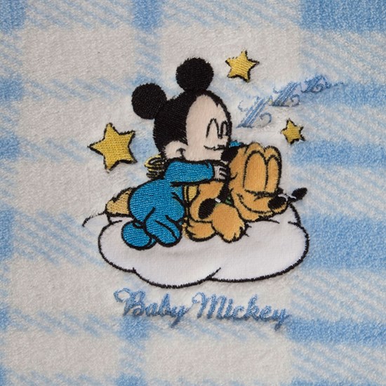 Manta Baby Bordada Jolitex Mickey e Pluto