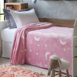 Manta Brilha no Escuro Jolitex Rosa Estrelas Manta Brilha no Escuro Jolitex Rosa Estrelas