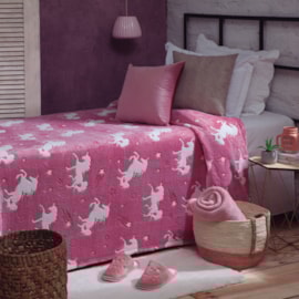 Manta Brilha no Escuro Jolitex Rosa Unicórnio Manta Brilha no Escuro Jolitex Rosa Unicórnio