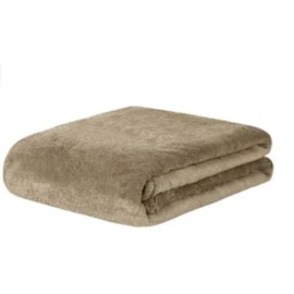 Manta Casal Fleece Microfibra Lisa Sultan Realce Cor: Caqui Manta Casal Fleece Microfibra Lisa Sultan Realce Cor: Caqui