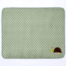 Manta de Berço Microfibra Bordada Buettner Tartaruga Verde Manta de Berço Microfibra Bordada Buettner Tartaruga Verde