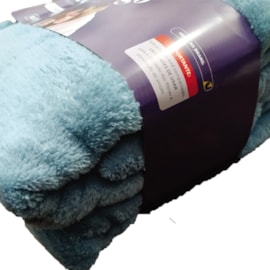 Manta de Microfibra Casal Aconchego Rozac Azul Claro Manta de Microfibra Casal Aconchego Rozac Azul Claro