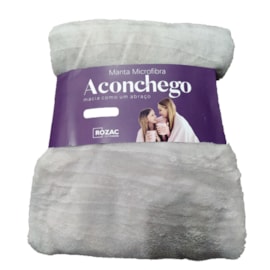 Manta de Microfibra Casal Aconchego Rozac Cinza Manta de Microfibra Casal Aconchego Rozac Cinza