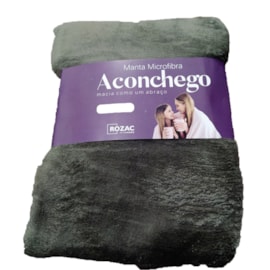 Manta de Microfibra Casal Aconchego Rozac Cinza Escuro Manta de Microfibra Casal Aconchego Rozac Cinza Escuro