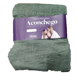 Manta de Microfibra Casal Aconchego Rozac Verde Oliva Manta de Microfibra Casal Aconchego Rozac Verde Oliva