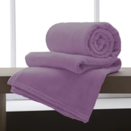 Manta de Microfibra Casal Andreza Lilas 1,80m x 2,20m Manta de Microfibra Casal Andreza Lilas 1,80m x 2,20m