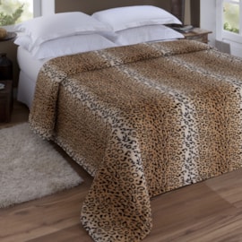 Manta de Microfibra Casal Jolitex Animal Print Leopardo