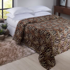 Manta de Microfibra Casal Jolitex Animal Print Senegal Manta de Microfibra Casal Jolitex Animal Print Senegal