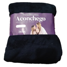 Manta de Microfibra King Aconchego Rozac Preto Manta de Microfibra King Aconchego Rozac Preto