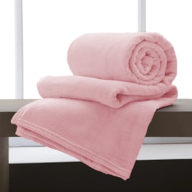 Manta de Microfibra Queen Andreza Rosa 2,20m x 2,40m Manta de Microfibra Queen Andreza Rosa 2,20m x 2,40m