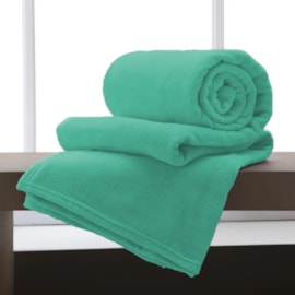 Manta de Microfibra Queen Andreza Verde Doce 2,20m x 2,40m Manta de Microfibra Queen Andreza Verde Doce 2,20m x 2,40m