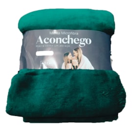 Manta de Microfibra Solteiro Aconchego Rozac Verde Esmeralda Manta de Microfibra Solteiro Aconchego Rozac Verde Esmeralda