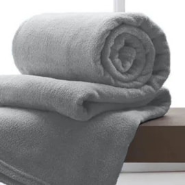 Manta de Microfibra Solteiro Andreza Cinza 1,50m x 2,20m Manta de Microfibra Solteiro Andreza Cinza 1,50m x 2,20m