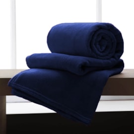 Manta de Microfibra Solteiro Andreza Indigo 1,50m x 2,20m Manta de Microfibra Solteiro Andreza Indigo 1,50m x 2,20m