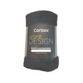 Manta de Microfibra Solteiro Corttex Home Desing Grafite 1,50m x 2,00m
