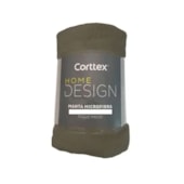 Manta de Microfibra Solteiro Corttex Home Desing Taupe 1,50m x 2,00m