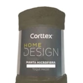 Manta de Microfibra Solteiro Corttex Home Desing Taupe 1,50m x 2,00m