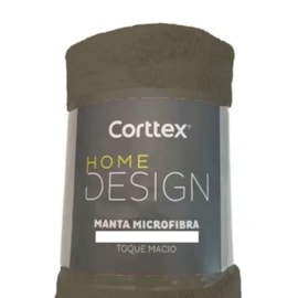 Manta de Microfibra Solteiro Corttex Home Desing Taupe 1,50m x 2,00m