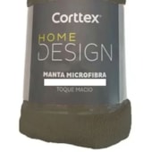 Manta de Microfibra Solteiro Corttex Home Desing Taupe 1,50m x 2,00m