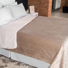 Manta Dupla Face Jacquard Casal Grande Lepper Bege Manta Dupla Face Jacquard Casal Grande Lepper Bege