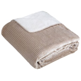 Manta Dupla Face Jacquard Casal Grande Lepper Bege Manta Dupla Face Jacquard Casal Grande Lepper Bege