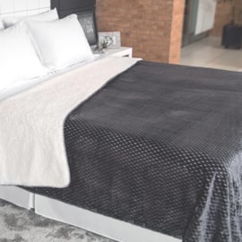 Manta Dupla Face Jacquard Casal Grande Lepper Chumbo Manta Dupla Face Jacquard Casal Grande Lepper Chumbo