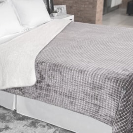 Manta Dupla Face Jacquard Casal Grande Lepper Cinza Manta Dupla Face Jacquard Casal Grande Lepper Cinza