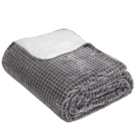 Manta Dupla Face Jacquard Casal Grande Lepper Cinza Manta Dupla Face Jacquard Casal Grande Lepper Cinza