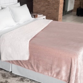 Manta Dupla Face Jacquard Casal Grande Lepper Rose Manta Dupla Face Jacquard Casal Grande Lepper Rose