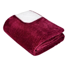 Manta Dupla Face Jacquard Casal Grande Lepper Vinho Manta Dupla Face Jacquard Casal Grande Lepper Vinho