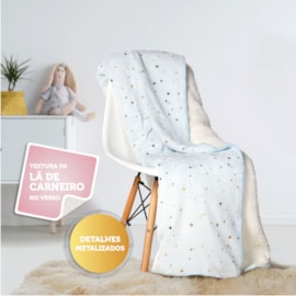 Manta Fleece Solteiro Dupla Face Kids Glam Azul Manta Fleece Solteiro Dupla Face Kids Glam Azul