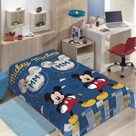 Manta Microfibra Soft Mickey Mouse II  Solteiro Jolitex