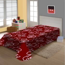Manta Microfibra Soft Mickey Red Fun Solteiro Jolitex Manta Microfibra Soft Mickey Red Fun Solteiro Jolitex