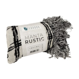 Manta para Sofa Jacquard Tecidos Rustic Quadros Black 1,40 x 1,40 Manta para Sofa Jacquard Tecidos Rustic Quadros Black 1,40 x 1,40