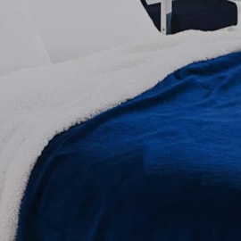 Manta Sherpa Casal Andreza Azul Marinho Manta Sherpa Casal Andreza Azul Marinho