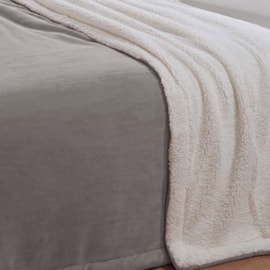 Manta Sherpa Casal Andreza Cinza Manta Sherpa Casal Andreza Cinza