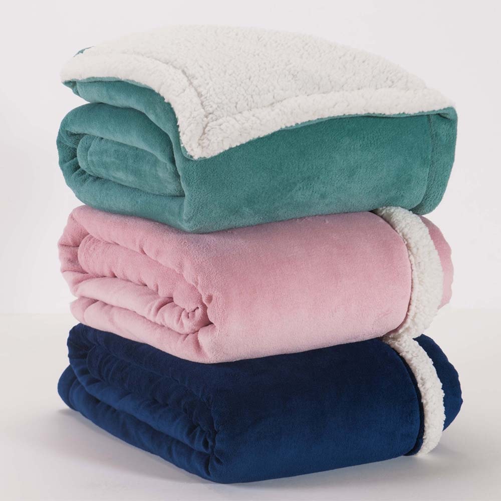 Manta Sherpa Casal Andreza Cinza