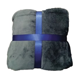 Manta Sherpa Casal Andreza Cinza Escuro Manta Sherpa Casal Andreza Cinza Escuro