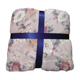 Manta Sherpa Casal Andreza Flores Rosa Manta Sherpa Casal Andreza Flores Rosa