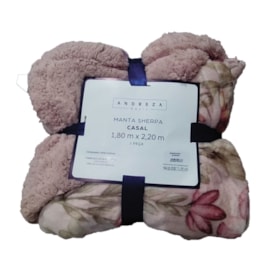 Manta Sherpa Casal Andreza Flores Rosè Manta Sherpa Casal Andreza Flores Rosè